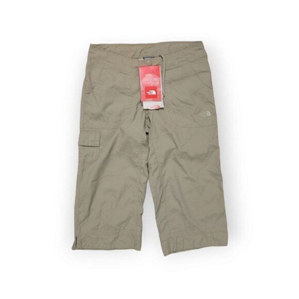 New The North Face UPF 30 Horizon Utility Hiking Trail Capris Beige Womens‎ 6